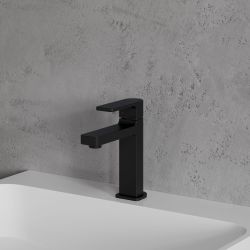 Bateria umywalkowa stojąca 15 cm Omnires Baretti BA7810BL czarny mat