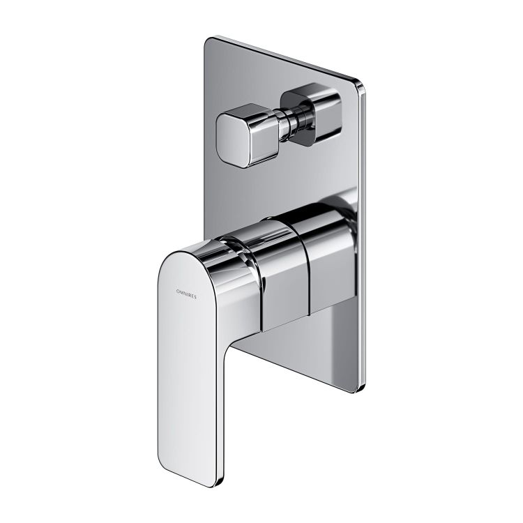 Bateria prysznicowa podtynkowa 2-drożna Omnires Baretti BA7835CR chrom