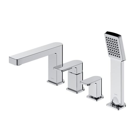 Przejdź do produktu Bateria wannowa 4-otworowa stojąca Omnires Baretti BA7832CR chrom