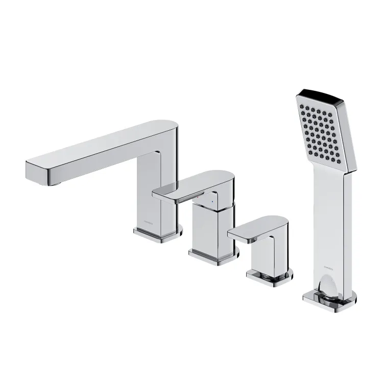 Bateria wannowa 4-otworowa stojąca Omnires Baretti BA7832CR chrom