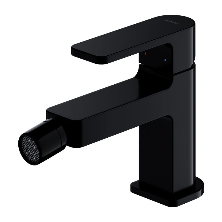 Bateria bidetowa stojąca 12 cm Omnires Baretti BA7820BL czarny mat