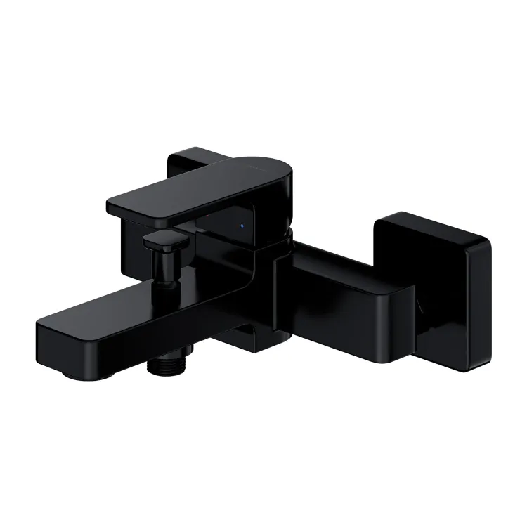 Bateria wannowa ścienna Omnires Baretti BA7830BL czarny mat