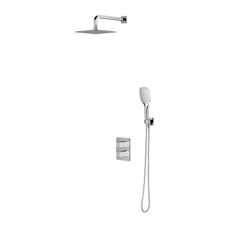 Przejdź do produktu Zestaw prysznicowy podtynkowy z kwadratową deszczownicą 25x25 cm i baterią prysznicową Omnires SYSSL11CR chrom