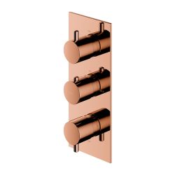Bateria prysznicowa termostatyczna 3-drożna 12x28 cm Omnires Y1238/KROCP miedziany