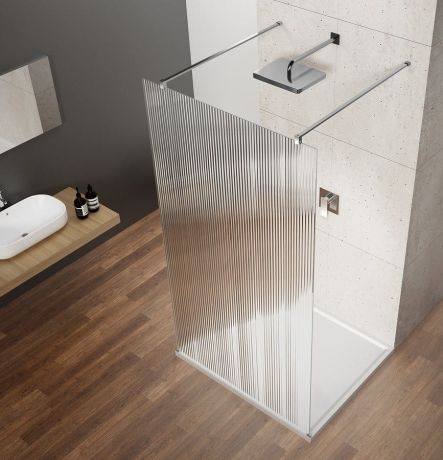 Przejdź do produktu VARIO CHROME jednoczęściowa kabina przysznicowa Walk-In, szkło nordic, 800 mm
