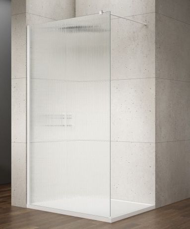 Przejdź do produktu VARIO WHITE jednoczęściowa kabina prysznicowa Walk-In, montaż przy ścianie, szkło nordic, 1200 mm