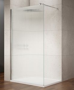 VARIO CHROME jednoczęściowa kabina prysznicowa Walk-In, montaż przy ścianie, szkło nordic, 900 mm