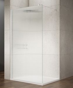 VARIO WHITE jednoczęściowa kabina prysznicowa Walk-In, montaż przy ścianie, szkło nordic, 900 mm