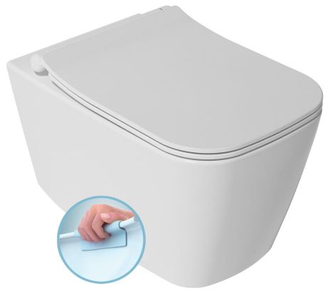 Przejdź do produktu VEA WC wiszące, Rimless, 34,5x52cm, biały