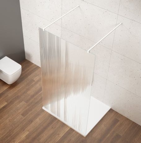 Przejdź do produktu VARIO WHITE jednoczęściowa kabina przysznicowa Walk-In, szkło nordic, 800 mm