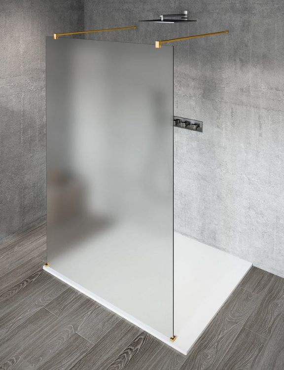 VARIO GOLD MATT jednoczęściowa kabina przysznicowa Walk-In, szkło matowe, 1200 mm