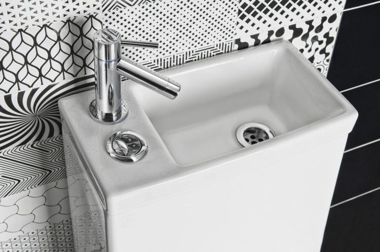 HYGIE kompakt WC z umywalką i deską WC , tylny/dolny odpływ