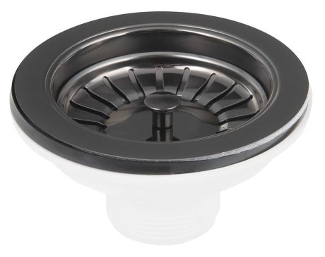 Przejdź do produktu Odpływ zlewozmywakowy 6/4", stal nerdzewna, gun metal