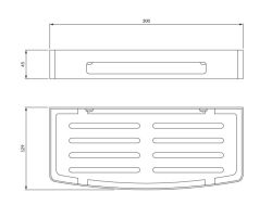 UNI koszyk prysznicowy 30x13 cm Omnires UN10331GR grafit