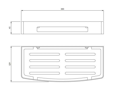 Przejdź do produktu UNI koszyk prysznicowy 30x13 cm Omnires UN10331GLB złoty szczotkowany