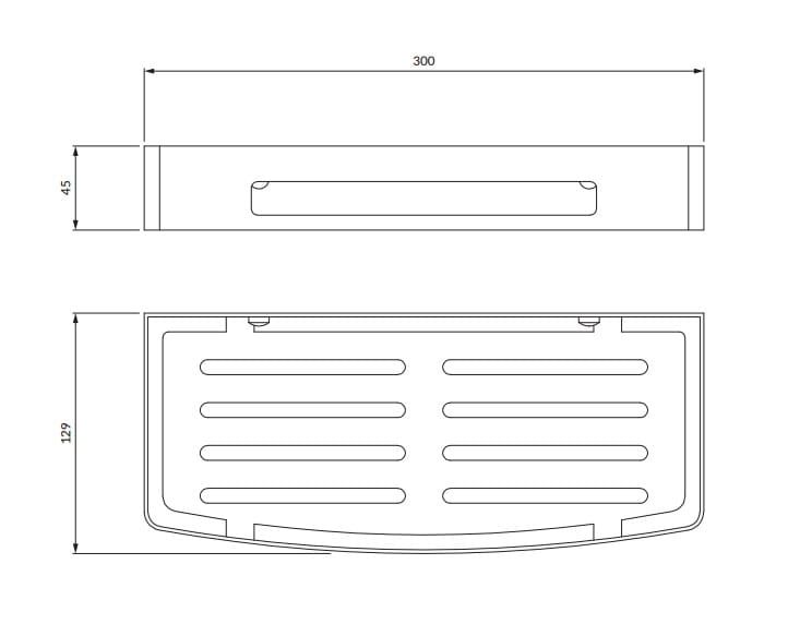 UNI koszyk prysznicowy 30x13 cm Omnires UN10331GR grafit