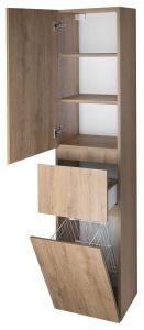 ALTAIR szafka umywalkowa 40x184x31cm, dąb emporio