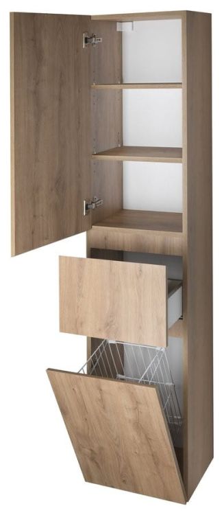 ALTAIR szafka umywalkowa 40x184x31cm, dąb emporio