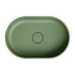Umywalka nablatowa 55x36 cm Omnires OVO M+ OVOUNOL zielony