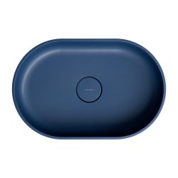 Umywalka nablatowa 55x36 cm Omnires OVO M+ OVOUNMB granatowa