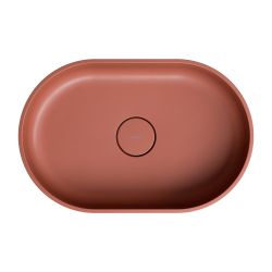 Umywalka nablatowa 55x36 cm Omnires OVO M+ OVOUNTE ceglasty