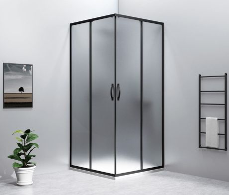Przejdź do produktu SIGMA SIMPLY BLACK kabina prysznicowa 800x800 mm, wejście z rogu, Brick szkło