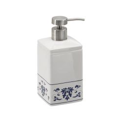 CIXI dozownik mydła do postawienia, porcelana, niebieski/biały