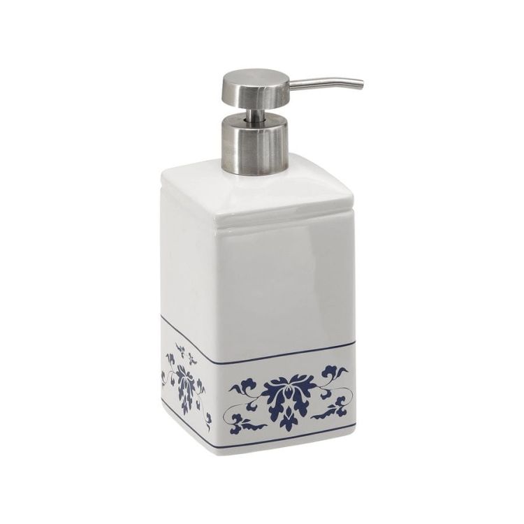 CIXI dozownik mydła do postawienia, porcelana, niebieski/biały