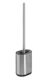 BIAGIO szczotka WC, sylikonowa stojąca/ścienna, stal nierdzewna mat