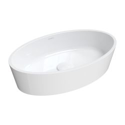 Umywalka nablatowa 50x30 cm Omnires BARI M+ BARI500UNBP biały połysk