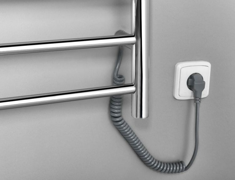 REDONDO elektryczna suszarka na ręczniki, okrągła, 600x1500 mm, 130 W, stal nierdzewna polerowana