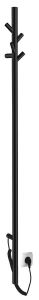 PASADOR elektryczna suszarka na ręczniki, okrągła, 150x1500 mm, 30 W, czarny mat