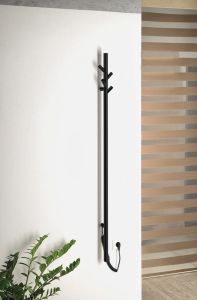 PASADOR elektryczna suszarka na ręczniki, okrągła, 150x1500 mm, 30 W, czarny mat