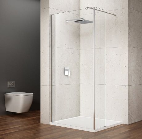 Przejdź do produktu VARIO ścianka dodatkowa 350 mm, szkło czyste, chrom