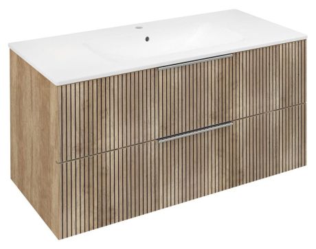 Przejdź do produktu CIRASA STRIP szafka umywalkowa 99,8x52x46cm, dąb Alabama