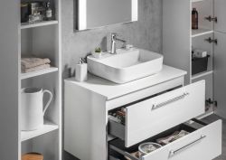 Zestaw łazienkowy CIRASA 81, biały połysk