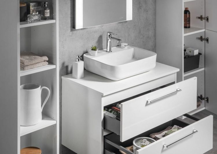 Zestaw łazienkowy CIRASA 81, biały połysk