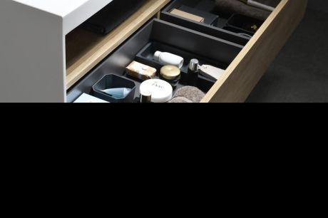 Przejdź do produktu Zestaw łazienkowy VIERA 120, dąb Alabama / biały mat