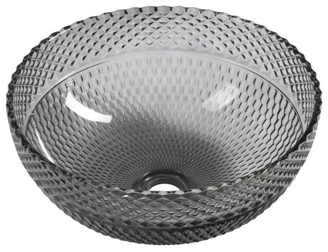 Przejdź do produktu MARAC grawerowana szklana umywalka nablatowa średnica 39,5cm, czarny