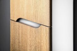 Zestaw łazienkowy MEDIENA 80, biały mat/dąb natural