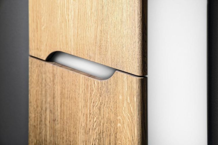 Zestaw łazienkowy MEDIENA 80, biały mat/dąb natural