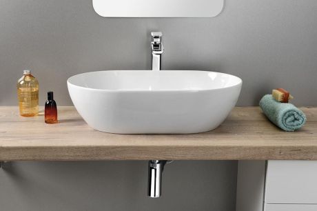 Przejdź do produktu WAVE 80 zestaw łazienkowy, biała/dąb Rover