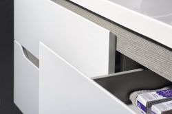 WAVE 150 zestaw łazienkowy, biała/dąb srebrnyr