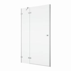 Drzwi prysznicowe 110 cm do wnęki z elementem stałym SanSwiss Annea AN13WG1105007+V.ANE.50 srebrny połysk