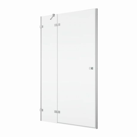 Przejdź do produktu Drzwi prysznicowe 110 cm do wnęki z elementem stałym SanSwiss Annea AN13WG1105007+V.ANE.50 srebrny połysk