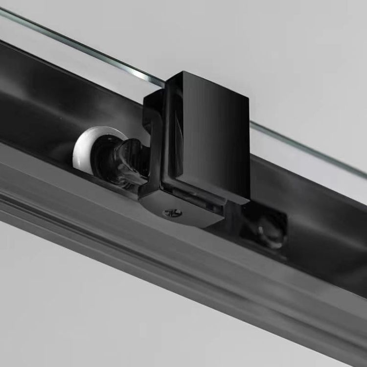 SIGMA SIMPLY BLACK drzwi prysznicowe przesuwne 1200mm, szkło czyste