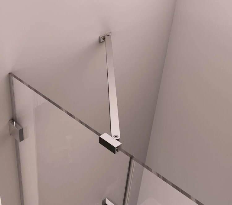 FORTIS EDGE drzwi prysznicowe bez profilu 800mm, szkło czyste, lewe