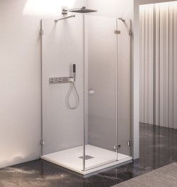 FORTIS EDGE drzwi prysznicowe do wnęki 900mm, szkło czyste, prawe