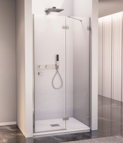 FORTIS EDGE drzwi prysznicowe do wnęki 800mm, szkło czyste, prawe