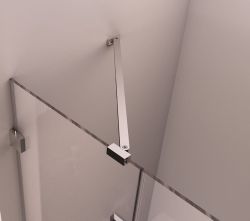 FORTIS EDGE drzwi prysznicowe do wnęki 1100mm, szkło czyste, prawe